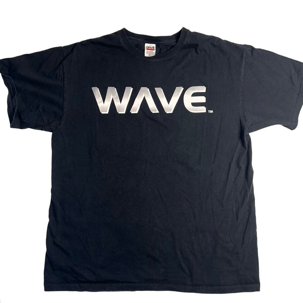 Men's Anvil WAVE Black Shirt Size XL